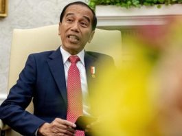 Jokowi mengunggah foto Sidang Umum ke-42 UNESCO di Paris. Rapat itulah yang menetapkan bahasa Indonesia sebagai bahasa resmi untuk Konferensi Umum UNESCO.