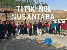 BEM PTNU Wilayah Kalimantan Deklarasikan Pemilu Damai di Titik Nol IKN Nusantara
