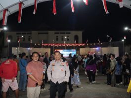 Polda Kaltim Sukseskan Pencanangan Awal Gerakan Pembagian 10 Juta Bendera Merah Putih dan Malam Pentas Seni di PPU